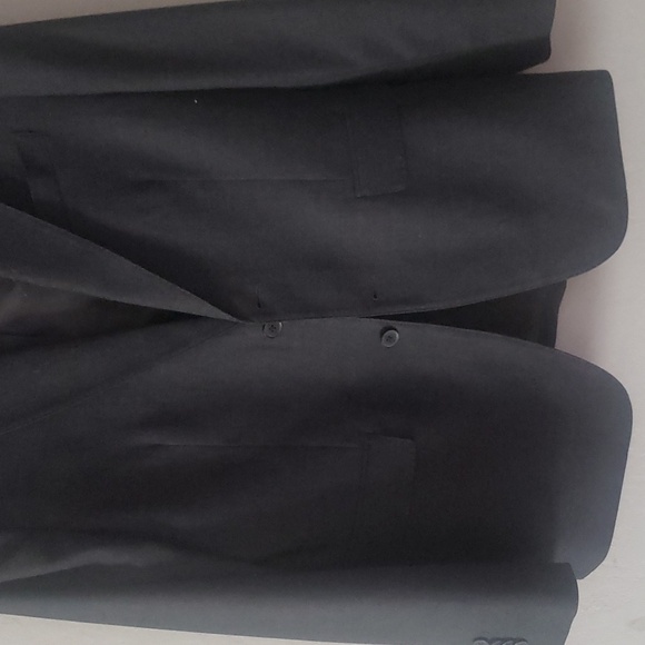 Banana Republic Modern Classic Heather Suit Jacket Blazer Charcoal Blue NWOT - Picture 9 of 17